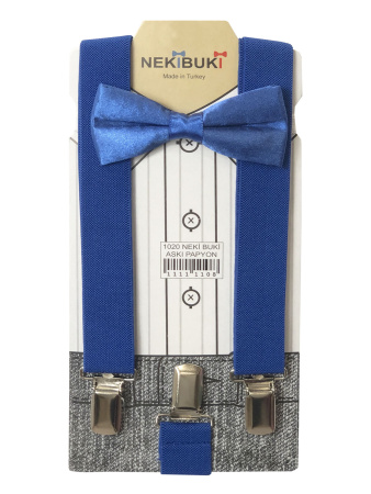 1020-3 Подтяжки+бабочка (4шт) (индиго размер 86-122)