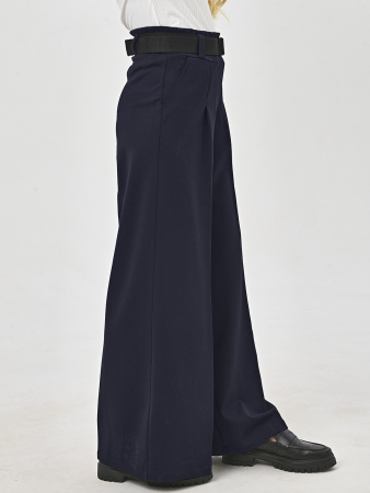 1106K Брюки палаццо д/д (темно-синий размер 34(128))