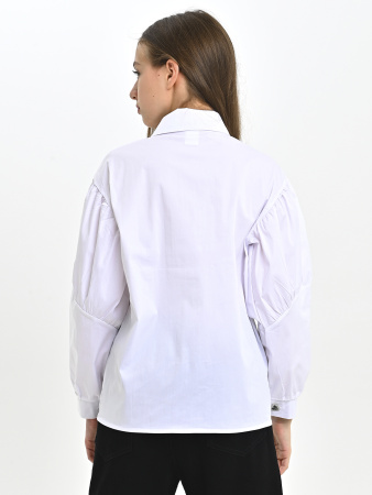 3027-Ch Блузка д/д (белый весь размерный ряд)