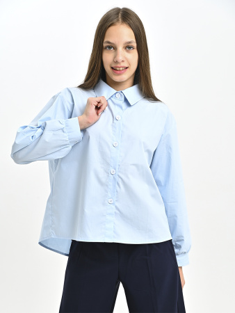 3025-Ch Блузка д/д (голубой весь размерный ряд)