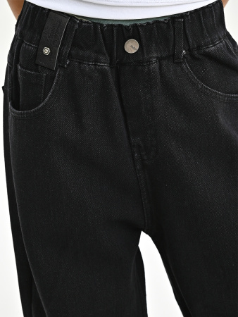 B2531-Ch Джинсы утепленные д/м (черный весь размерный ряд)