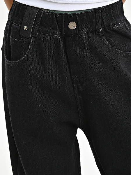 B2531-Ch Джинсы утепленные д/м (черный весь размерный ряд)