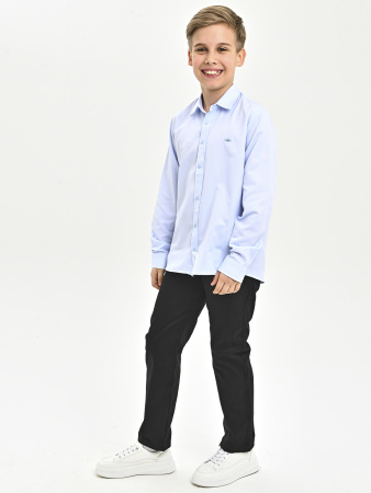 4601 Рубашка (батал) дл.р. д/м (голубой весь размерный ряд)