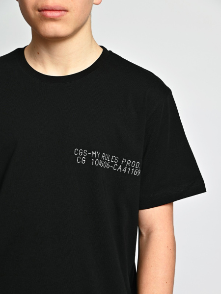 2036 Футболка д/м  (черный весь размерный ряд)