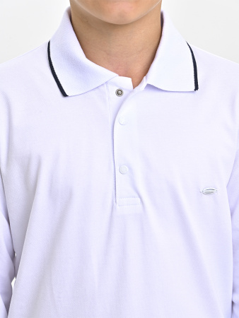 4938 Поло дл.р. д/м (белый весь размерный ряд)