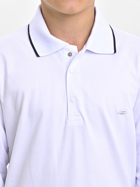 4938 Поло дл.р. д/м (белый весь размерный ряд)