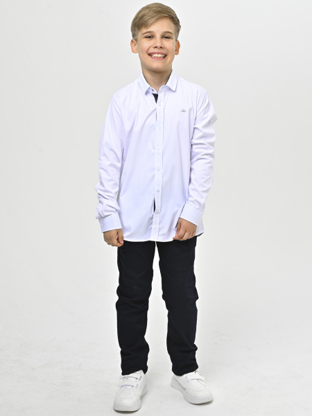 4276 Рубашка дл.р. д/м (белый весь размерный ряд)