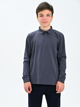2328 Поло дл.р. д/м (темно-серый весь размерный ряд)