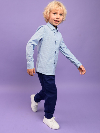 2092 Рубашка д/м (голубой размер 122)