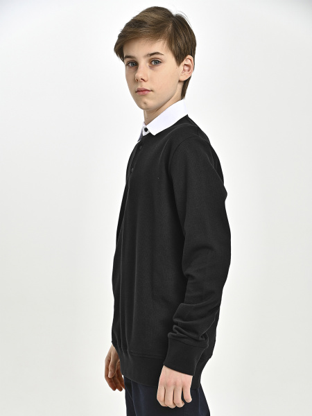 5649 Джемпер/обманка д/м (черный, белый весь размерный ряд)