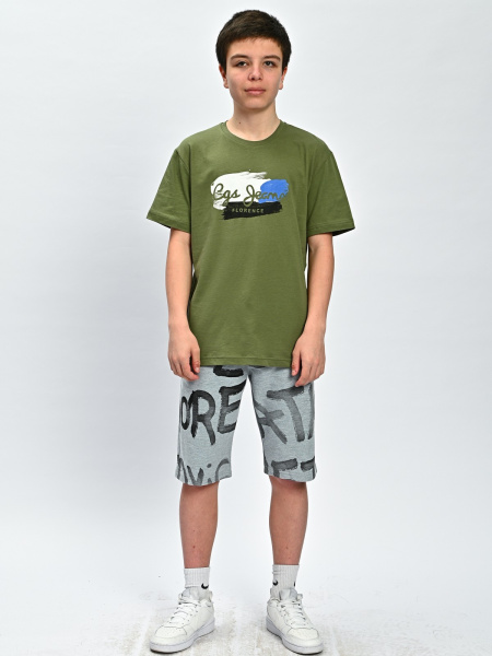 2164 Футболка д/м (хаки весь размерный ряд)