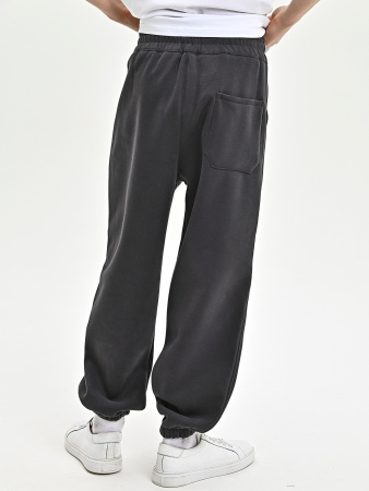 B020-8-Ch Брюки спорт утепл. д/м (темно-серый весь размерный ряд)