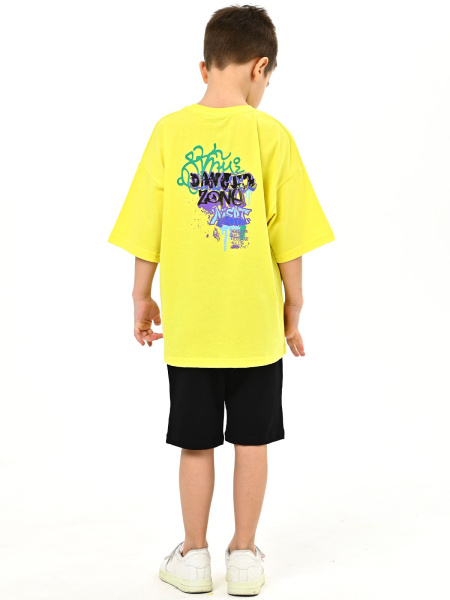 3054 Футболка д/м оверсайз (желтый весь размерный ряд)