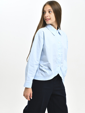 3026-Ch Блузка д/д (голубой весь размерный ряд)