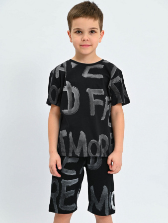 2064 Футболка д/м (черный весь размерный ряд)