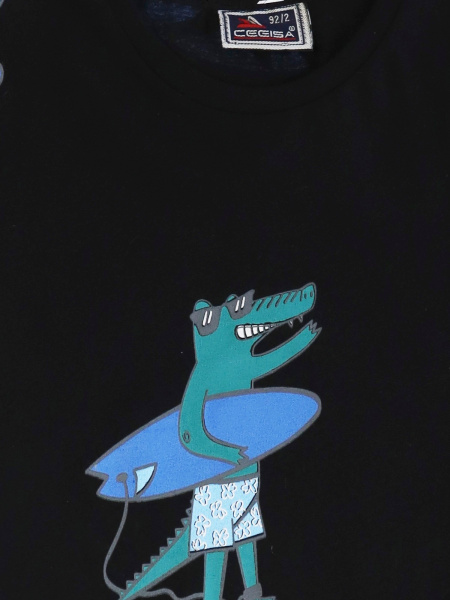 3078 Футболка д/м (черный весь размерный ряд)