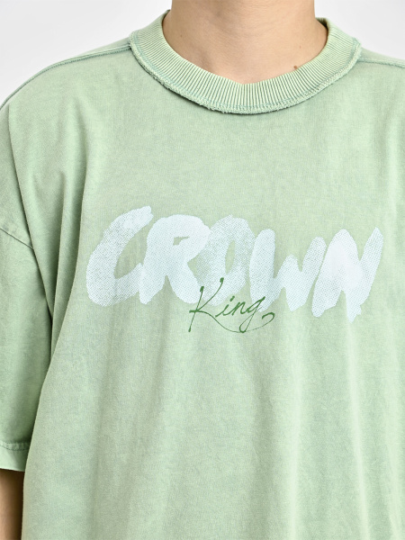 5328 Футболка оверсайз д/м (фисташковый весь размерный ряд)