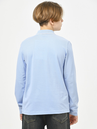 4956 Поло дл.р. д/м (голубой весь размерный ряд)