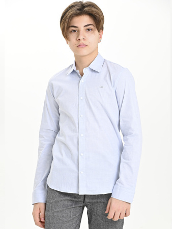 4884 Рубашка дл.р. д/м (светло-голубой меланж весь размерный ряд)