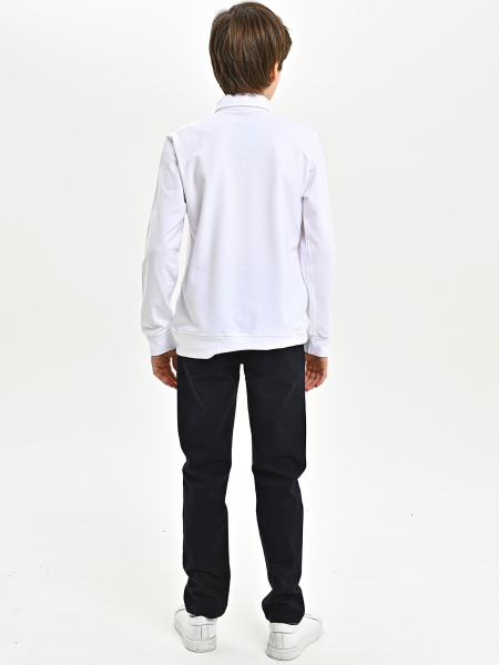 4352 Поло дл.р. д/м (белый весь размерный ряд)