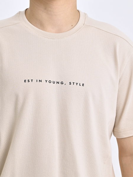 5376 Футболка д/м (Лакоста) (бежевый весь размерный ряд)