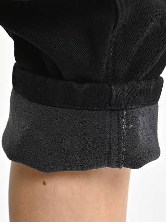 252120-Ch Джинсы утепленные д/м (черный весь размерный ряд)