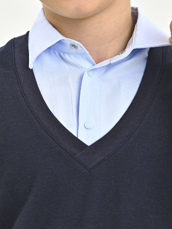 5005 Джемпер/обманка д/м (темно-синий,голубой 134)