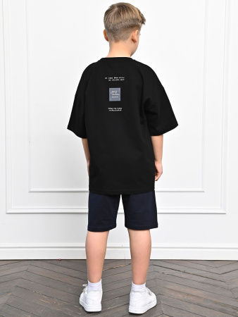 3002 Футболка д/м оверсайз (черный весь размерный ряд)