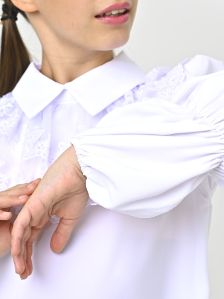 2411KG Блузка дл.р.  (белый весь размерный ряд)