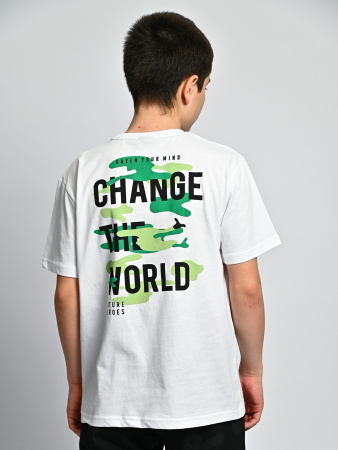 2071 Футболка д/м (белый весь размерный ряд)