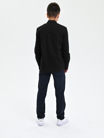 2348 Рубашка дл.р. д/м (черный весь размерный ряд)