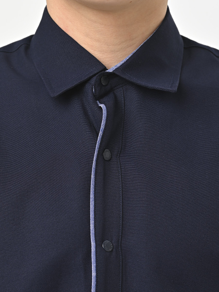 4800 Рубашка (батал) дл.р. д/м (темно-синий весь размерный ряд)