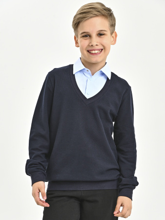 5005 Джемпер/обманка д/м (темно-синий,голубой 134)