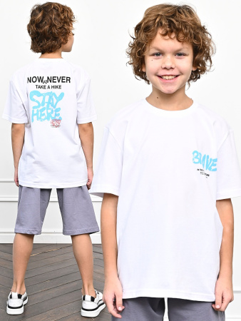 3004 Футболка д/м (белый весь размерный ряд)