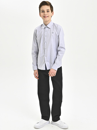 4969 Рубашка дл.р. д/м (светло-серый весь размерный ряд)