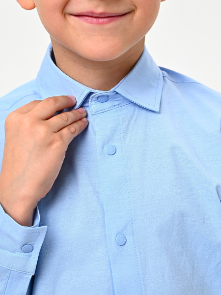 2583 Рубашка дл.р. д/м (голубой весь размерный ряд)