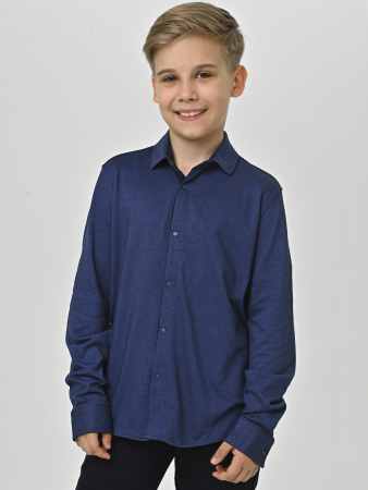 2211 Рубашка дл.р. д/м трик (синий-122)