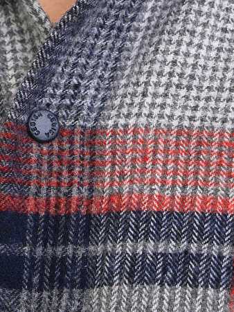 2693 Рубашка д/м клетка  (синий,красный весь размерный ряд)