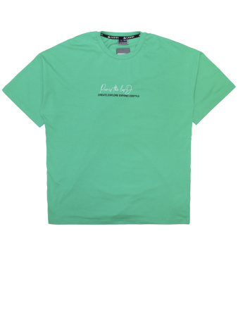 3141 Футболка д/м оверсайз (изумруд весь размерный ряд)