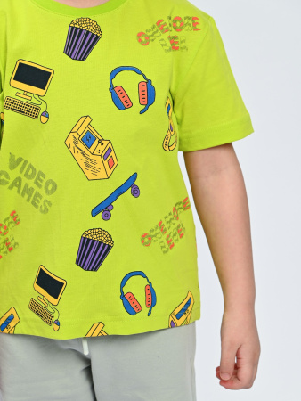 2079/1 Футболка д/м (салат размер 110)