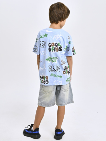 5401 Футболка д/м (голубой весь размерный ряд)