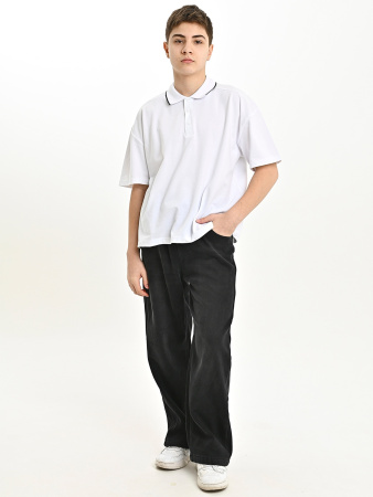 25383-Ch Джинсы утепленные д/м (черный весь размерный ряд)