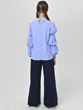 2411KG Блузка дл.р.  (голубой весь размерный ряд)