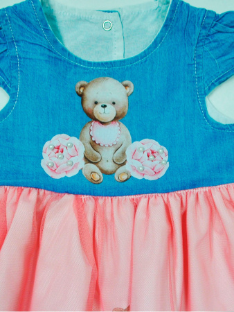 2974 Платье д/д (коралл размер 104)