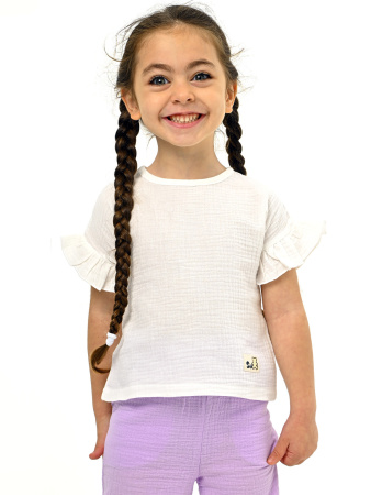 2388KG Костюм д/д (белый,сиреневый размер 30(116))