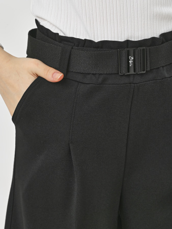 1106K Брюки палаццо д/д (черный весь размерный ряд)