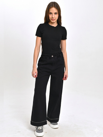 T9019-Ch Джинсы утепленные д/д (черный весь размерный ряд)