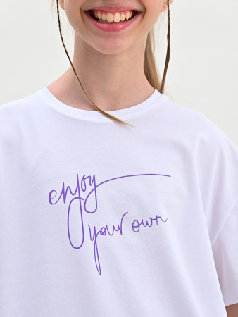 10457 Футболка д/д (белый размер 122)