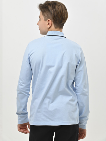 4939 Поло дл.р. д/м (голубой весь размерный ряд)