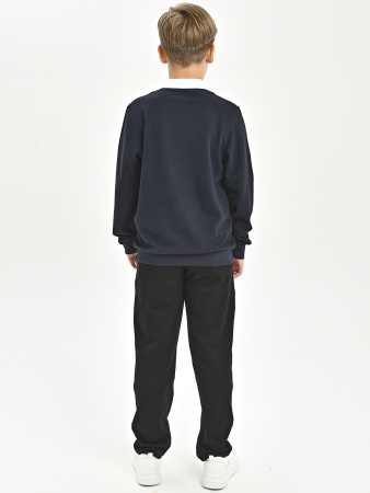 5007 Джемпер/обманка д/м (темно-синий,белый весь размерный ряд)